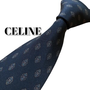 ★CELINE★　セリーヌ　ネイビー系　総柄　スペイン製