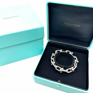 美品◇Tiffany ティファニー ハードウェア ブレスレット ラージリンク 14コマ シルバー925 メンズ レディース ユニセックス