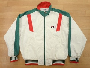 FILA フィラ★オールド ポリエステル×ナイロンジャケット M～Lくらい★古着 ジャンパー ブルゾン★即決★h