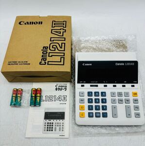 【保管品】Canon キャノン Canola L1214II 未使用 ? 計算機 電卓 昭和レトロ 元箱 事務 事務用品 L1214 