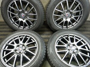 SHT6043■225/60R18 DUNLOP WINTERMAXX SJ8 TRD 風 7.5J 5H +38 PCD114.3■条件付送料無料■20年 9.5分山 超バリ溝 美品 TOYOTA