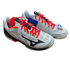 ■展示品処分★新品タグ付 Mizuno ミズノ★テニスシューズ★ウエーブエクシード★61GR201103★グレー 24.5cm★カーペットコート用 ￥14300