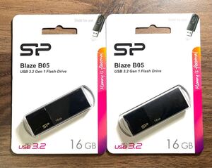 USBメモリー 16GB シリコンパワー USB3.0 スライド式【2個セット】