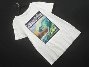 ネコポスOK VANS バンズ プリント Tシャツ sizeXS/白 ■◆ ☆ efb3 メンズ