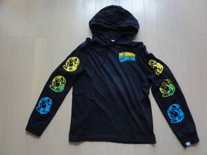 美品 BBC Billionaire Boys Club 袖柄パーカー 黒 Sサイズ B17232