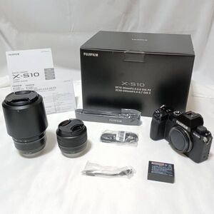 ★☆ 衝撃 シャッター数 13回 ☆★ ◆◇ 使用感激少の特上品 ◇◆ FUJIFILM X-S10 Wズームレンズキット F X-S10LK-1545/50230 ミラーレス