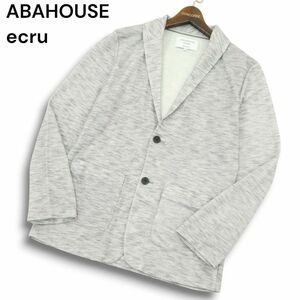 ABAHOUSE ecru アバハウス エクリュ 通年 ショールカラー★ 2B ジャケット カーディガン Sz.50　メンズ　A4T09855_9#O