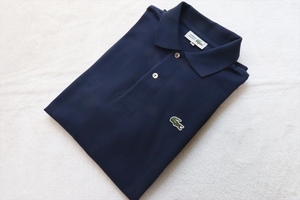 ヴィンテージ CHEMISE LACOSTE ラコステ 文字ラコ L1212 メンズ 半袖ポロシャツ 4 紺色