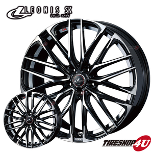 4本セット LEONIS レオニス SK 14X4.5J 4/100 +45 PBMC MUDSTAR radial M/T 165/65R14 ホワイトレター マッドスター MT ハスラー 軽自動車