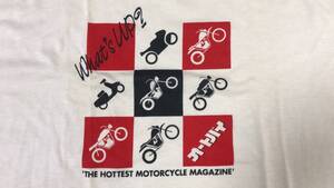 超激レア バイク雑誌・オートバイ誌・Tシャツ 新品 1980年代 フリーサイズTシャツ・当時モノ 新品