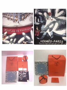 激レア 限定品 貴重品 新品未使用 HERMES スカーフ 本 フォーブル24番地のクリスマス 箱 紙袋 カレ90 シルク100% エルメスジャポン株式会社