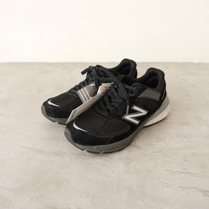 【美品】ニューバランス new balance *990 v5 スニーカー 37/23.5*ブラック黒グレーランニングシューズ靴(sh88-2408-42)【50I42】