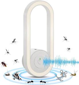 3個セット 害虫駆除器 超音波式 ネズミ駆除 蚊取り器 虫除け器 蚊除け 静音 無臭無毒 360°全方位害虫駆除機 80-120㎡有効範囲