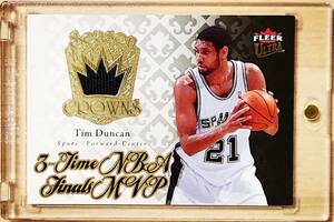 レア SP 2007 -08 Fleer Ultra Season Crowns TIM DUNCAN Jersey / ティム ダンカン (5x NBA Champions) Adidas