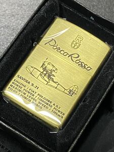 zippo 紅の豚 ポルコロッソ 限定品 ゴールド 希少モデル 2008年製 スタジオジブリ シリアルナンバー NO.5812 ケース 保証書付き