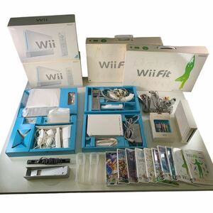 ★Wii まとめ売り 任天堂 ニンテンドー リモコン 本体のみ通電確認済み 周辺機器 ソフト WiiFit ゲーム アダプター 現状品 中古品 管理K986