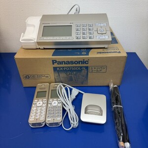 Z616-M26-1000 Panasonic パナソニック KX-PD70DL-N パーソナルファクス シャンパンゴールド 通電確認済み 電話機 親機 子機