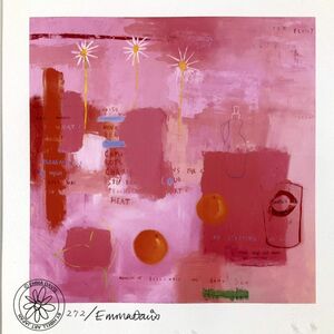 真作■シルクスクリーン■エマ・デイヴィス EMMA DAVIS■『PINK STILL LIFE』■額付絵画　1ｄ