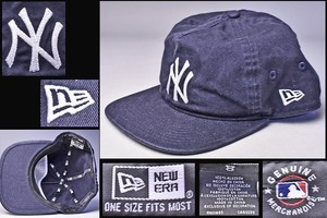 MLB ★ NY YANKEES ★ NEW ERA ★ ネイビー ★ ニューヨーク・ヤンキース ★ 珍しいタイプ ★ サイズ調節可 ★ 野球帽 ★ 帽子 ★ キャップ