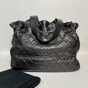 2311-1-5｜美品｜【シール有】CHANEL シャネル マトラッセ 3番台 トートバッグ レザー ダークブラウン ココマーク金具 保存袋付き