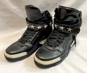 GIVENCHY ジバンシー メンズ ハイカット スタッズ付き　スニーカー ブラック スター 星型スタッズ 39 靴 シューズ 約24.5cm レディース