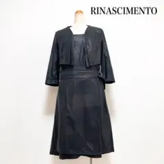 RINASCIMENTO フェイクレザー セットアップ ワンピース 黒 イタリア