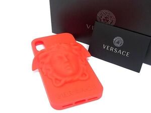 ■新品■未使用■ VERSACE ヴェルサーチ メデューサ iPhoneX/XS対応 アイフォンケース スマホケース レッド系 AS5634