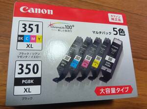 未開封　未使用　BCI-351XL+350XL/5MP Canon 純正 インクカートリッジ 5色 BCI-351XL(BK/C/M/Y)+350PGBKXL 5色マルチパック 大容量タイプ