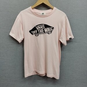 J136 VANS ヴァンズ 半袖 Ｔシャツ S ピンク OFF THE WALL ロゴ プリント SK8 0TW S/S T-Shirts クルーネック スケーター ストリート