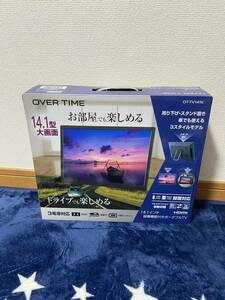 OVERTIME 　14.1インチ録画機能付きポータブルテレビ【OT-TV141K 超美品　　