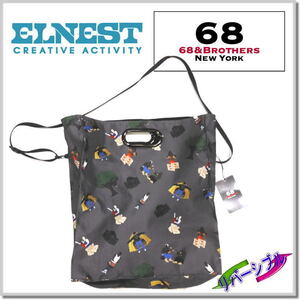 ELNEST x シックスティエイトアンドブラザーズ/68&BROTHERS W.T.T.G.O Reversible EP Bag 8064 (サイズ大) リバーシブルバッグ