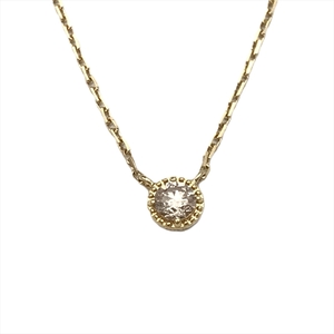 アガット agete ネックレス ダイヤモンド 0.07ct K18YG 40cm 1.0g アクセサリー ジュエリー レディース