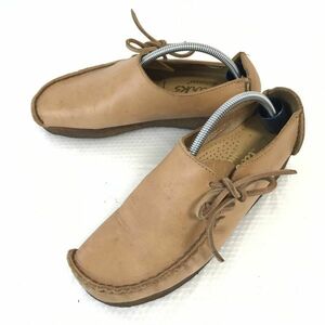 Clarks Wallabees/クラークス★本革/スリッポン/ワラビー【4.5/23.0-23.5/茶/BROWN】クレープソール/モカシン/ビジネス/dress shoes◆C-130