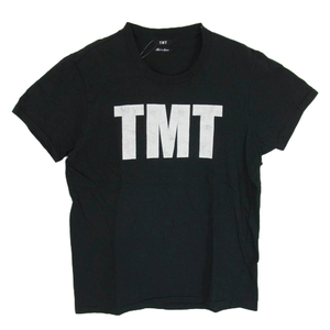 TMT ティーエムティー TCS-S19SP19 クルーネック コットン ロゴ プリント 半袖 Tシャツ カットソー ブラック系 L【中古】