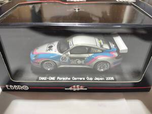 未開封 エブロ TAKE ONE PORSCHE CARRERA CAP JAPAN 2006 1/43 テイクワン ポルシェ 911 GT3 CUP 2006 カレラカップ ジャパン #60 山田洋二