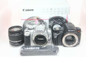 【まとめ売り】Canon デジタル一眼レフカメラ EOS Kiss X レンズキット ＋ SONY α230 ボディ #0093-957