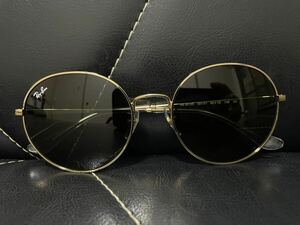 【完売品】 未使用 Ray-Ban レイバンRB3612D サングラス アイウェア メガネ ラウンド 丸型 ゴールド 遮光 春夏 運転 UVカット