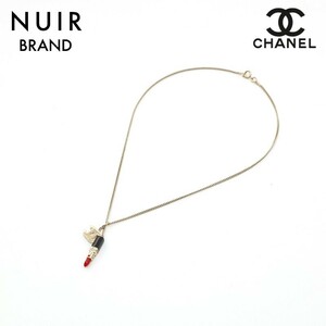 シャネル CHANEL ネックレス ココマーク リップ ゴールド