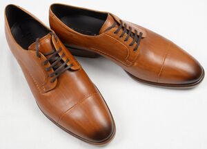 ●定価41800円ECCOエコーVITRUS MONDIAL DERBY TIE ストレートチップビジネスシューズ(茶,40(25.0),523634 01277,革底)新品