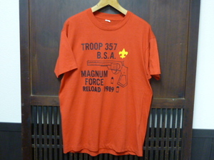 USA古着　Tシャツ 80s SCREEN STARS XL MAGUNUM 赤 レッド アメリカ製 スクリーンスターズ　