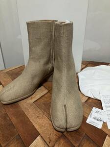 未使用品 メゾンマルジェラ Maison Margiela リネン　足袋ブーツ