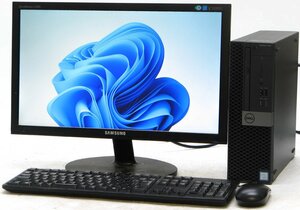 DELL Optiplex 7060-8700SF ■ 20インチワイド 液晶セット ■ i7-8700/SSD/GeForce GT730/第8世代/最新OS/Windows11 ゲーミングデスクトッ