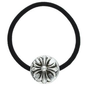 クロムハーツ Chrome Hearts HAIRBAND/クロスボールボタンヘアゴム シルバーコンチョ 中古 NO05