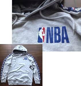 【既決USA】NBA BASKETBALL ★ バスケットボール@完売胸元&袖【NBA】ロゴ入パーカー【NBA Men