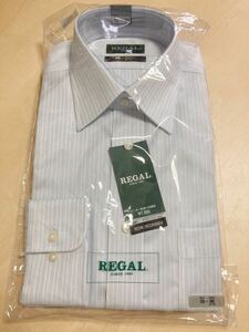 未使用 ◆REGAL/リーガル 綿100% 長袖ワイシャツ 39-80◆ストライプ ビジネスシャツ ¥7,900の品◆送料¥520