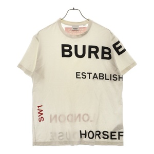 BURBERRY バーバリー ホースフェリープリントロゴ半袖Tシャツ 半袖カットソー ホワイト 8017103