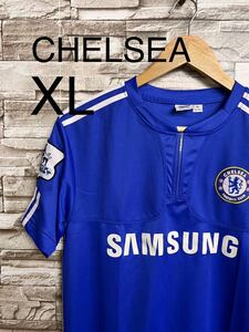 SAMSUNG CHELSEA チェルシー FC サッカー ユニフォーム サムスン 半袖 Tシャツ XL ブルー