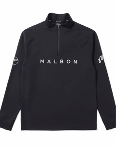 XL マルボンゴルフ MALBON GOLF 　ゴルフウエア　ジップ　ゴルフ　ブラック