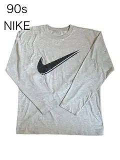 90s NIKE　白タグ　ビッグプリントロンT 　ナイキ