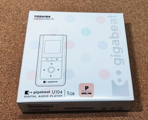 ■新品未使用■美品■TOSHIBA・東芝■デジタルオーディオプレーヤー U104 エンジェルピンク gigabeat ギガビート 1GB■2008年■